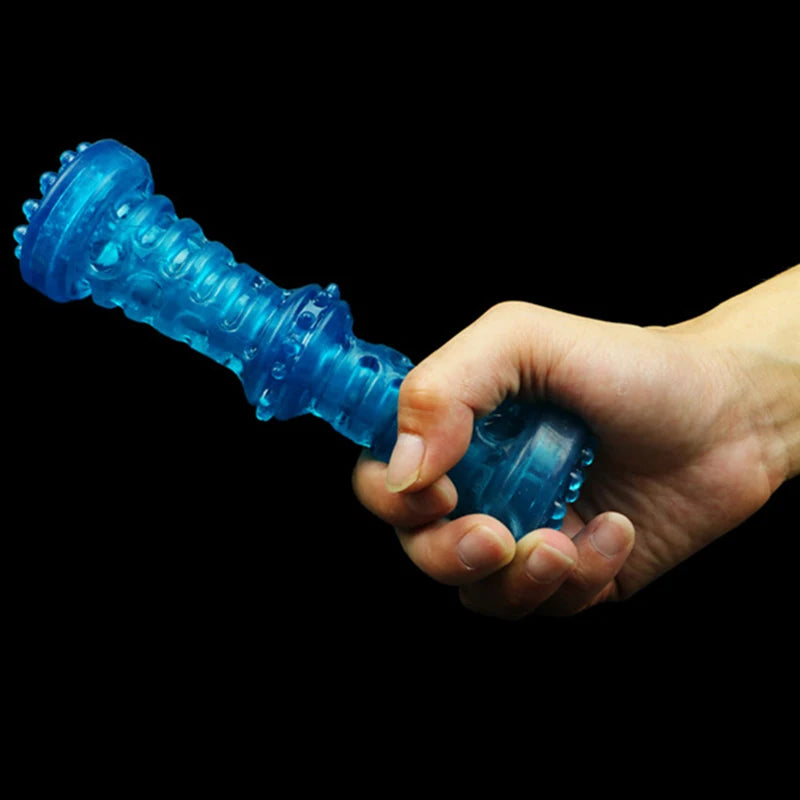 Dog Toy Rubber Dog Beeper Toy for Small Large Dogs Trainging Chew Toys Dog Toy Sound Resistance Molar Teeth Orange
