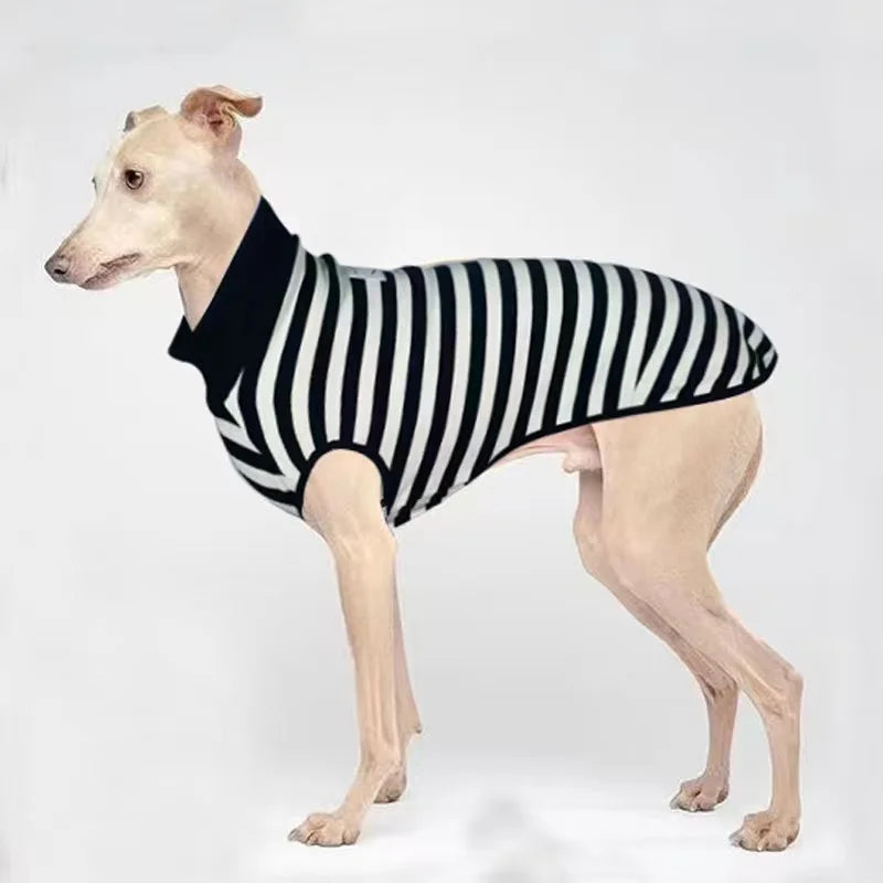 Fashionable pet dog clothes vest T-shirt dog striped clothes pure cotton small and large pet dog clothing shirt