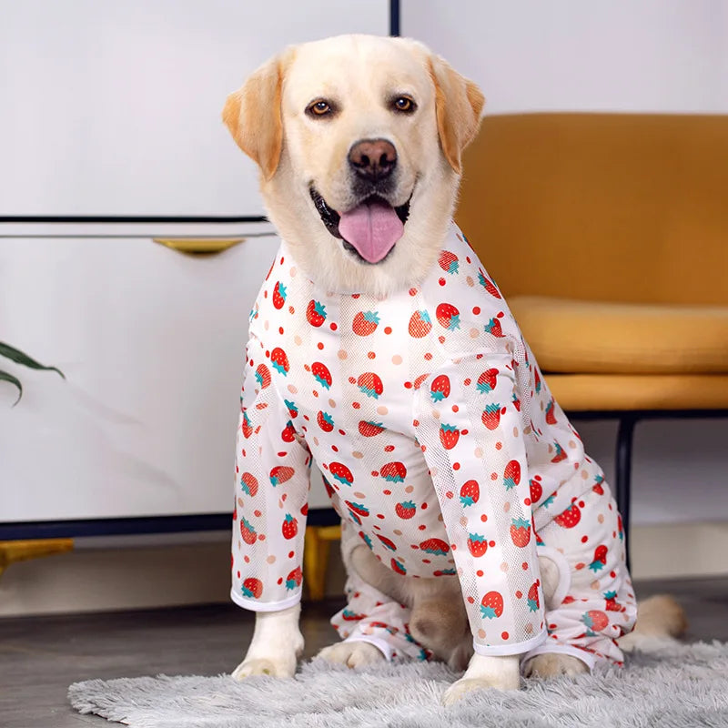 Big Dog Clothing Labrador Medium and Large Dog Spring and Summer Clothing Dog Sun Protection Clothing Anti-Fat Four-Legged