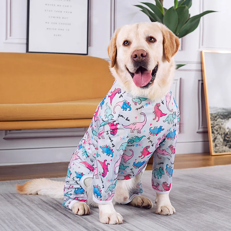 Big Dog Clothing Labrador Medium and Large Dog Spring and Summer Clothing Dog Sun Protection Clothing Anti-Fat Four-Legged
