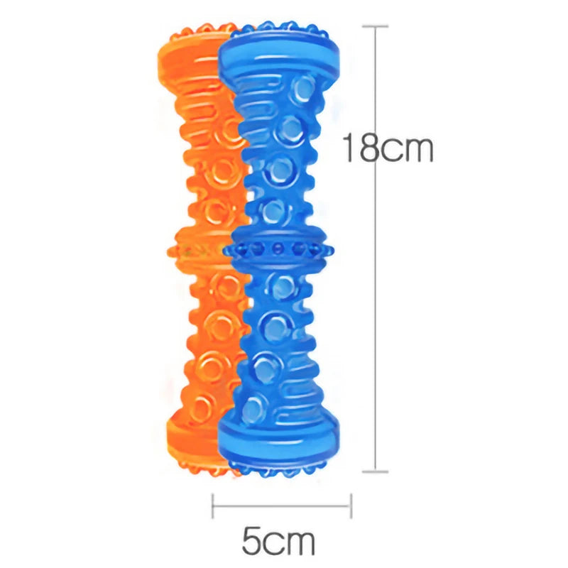 Dog Toy Rubber Dog Beeper Toy for Small Large Dogs Trainging Chew Toys Dog Toy Sound Resistance Molar Teeth Orange