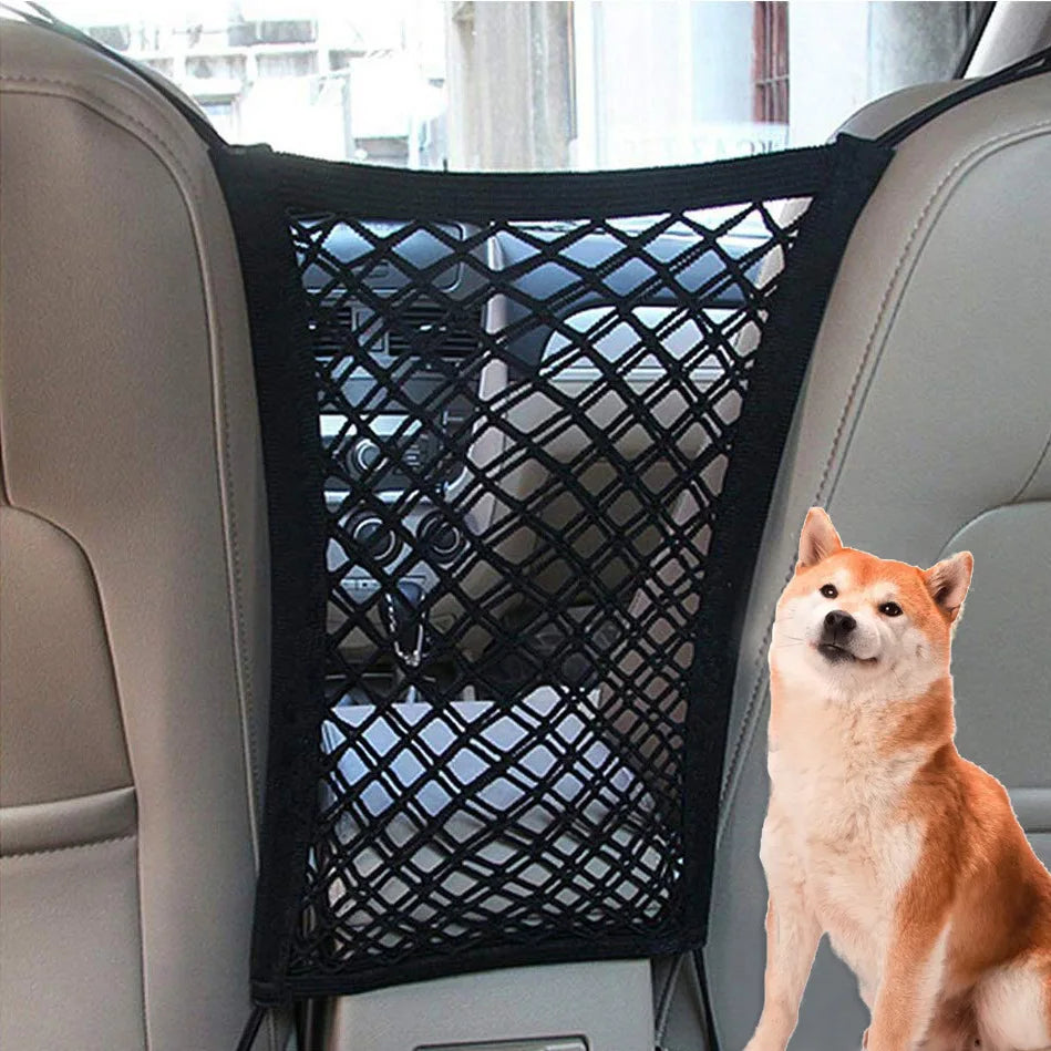 Dog Seat Fences Pet Protection Net Safety Storage Bag Pet Mesh Travel Isolation Back Seat Safety Barrier Puppy Car Accessories
